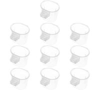 Kichvoe Comedero para Loros y Periquitos de Plástico, Paquete de 10 Piezas, Colgante y Conveniente para Jaulas y Uso Doméstico, Adecuado para Aves Jóvenes Aprendiendo a Comer