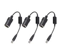 Kichvoe Convertidor de Corriente para Coche USB 5v a 12v Carga y Soporte para Múltiples Dispositivos, Material PVC y Cobre, Paquete de 3 Piezas para Viajes