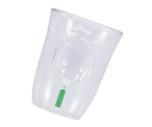 Kichvoe Copa de Vino de Vidrio de Doble Capa de 180ml Diseño de Rosa, Resistente al Calor Álcalis, Adecuado para Whisky y Cerveza en Casa o Bar