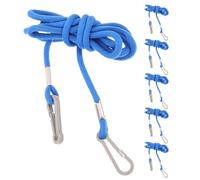 Kichvoe Cordón Antipérdida para Guantes 6 Clips, Color Azul Marino, Soporte Ligero y Elástico para Guantes de Esquí, Snowboard y Deportes al Aire Libre, Correa de Seguridad para Manoplas