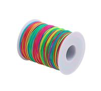 Kichvoe Cordón Elástico de Colores de 0,8mm para Hacer Joyas y Pulseras, Práctico y Resistente, Material Chinlon, Rollo de 100m para Manualidades