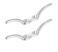 Kichvoe Cornamusa de Acero Inoxidable de 4 Pulgadas con Tornillos, Gancho para Cuerda Náutica, Resistente Corrosión, Adecuado para Amarre de Kayak y Muelle, Pack de 2 Unidades
