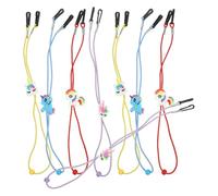 Kichvoe Correa de Gafas Diseño de Unicornio en Silicona Ajustable, 8 Piezas Multicolor para Gafas y Mascarillas, Adecuado Niñas