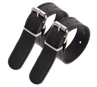 Kichvoe Correas Ajustables de PU para Cesta Delantera de Bicicleta, 1 Par Negro, Aleación de Aluminio Resistente, Cómodas y Prácticas para Cesta de Bicicleta y Scooter, Accesorio Ciclismo