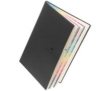 Kichvoe Cuaderno A5 Negro Textura de Piel Sintética, 120 Hojas Crema, Bloc de Notas Multifunción para Oficina y Viaje, Cuaderno Diario para Conferencias y Apuntes Profesionales