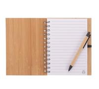 Kichvoe Cuaderno de Espiral Portátil Cubierta de Fibra Natural, Bloc de Notas Práctico para Oficina y Uso Diario, Tamaño Mediano, Incluye Bolígrafo, Adecuado para Estudiantes