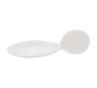 Kichvoe Cuchara de Cerámica Reposapalillos de Color Claro para Servir Caviar y Trufa Negra Adecuado para Aperitivos y Cocina Gourmet