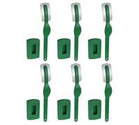 Kichvoe Cuchillo Ondulado para Pan de 6 Piezas Hoja de Acero Inoxidable y Mango de Plástico Verde, Fácil de Usar para Moldear Masa en Cocina y Horneado