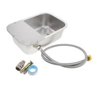 Kichvoe Cuenco Automático para Beber Mascotas de Acero Inoxidable 304 con Gran Capacidad y Dispensador de Agua Automático para Perros Pequeños y Gallinas en Exteriores