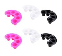 Kichvoe Cuencos de Manicura de Plástico 5 Orificios para para Remojar Uñas y Suavizar Piel Muerta Pack de 6 Piezas Adecuado para Uso en Casa y Manicura DIY Uso en Casa Manicura DIY