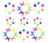 Kichvoe Cuentas Decorativas para Radios de Bicicleta Abs Juego de 1 Set Formas Estrella Pez Accesorios para Ruedas de Bicicleta Infantil Decoración Práctica y Niñas