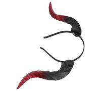 Kichvoe Diadema de Pu y Hierro de Cuernos de Toro Desmontable Banda Cabello Ajustable y Fácil de Llevar para Halloween y Fiestas Cosplay