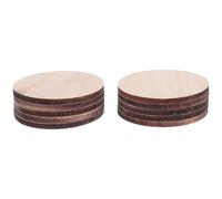 Kichvoe Discos de Madera Redondos sin Terminar 10 Piezas Diámetro 10 Cm Grosor 5 Mm para Manualidades DIY Decoración Hogar Tablero de Madera Natural Piezas para Artesanía