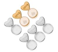 Kichvoe Diseño de Corazón 6 Piezas de Cierres de Silicona para Pendientes Accesorios Ligeros y Cómodos Estilo Sencillo y Seguro para Uso Diario