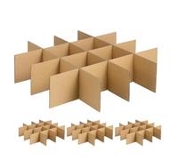 Kichvoe Divisores De Cartón Para Cajas De Embalaje 24 Unidades Separadores De Placas Y Cristalería Para Entrega Exprés Y Transporte 13.18X13.18X3.14In