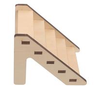 Kichvoe Escalera de Madera para Hámster Tamaño Mediano, Plataforma de Escalada Natural Segura y Resistente para Jaula, Juguete de Entrenamiento para Conejillos de Indias y Pequeños