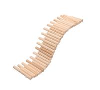 Kichvoe Escalera de Madera para Hámster y Erizo 60 Cm, Cueva y Puente Decorativo para Jaula, Accesorio Seguro para Ejercicio y Entretenimiento de Mascotas Pequeñas