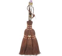 Kichvoe Escoba de Bruja Decorativa de Cristal para Altar Wiccano, Colgante de Bricolaje Multifuncional Textura Delicada y Diseño Vintage para Adorno de Halloween