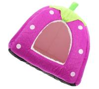 Kichvoe Escondite Cálido para Hámster y Cobayas Tamaño M, Tienda de Tela Lavable Color Púrpura, Cama Cómoda para Pequeños Roedores y Animales Pequeños, Refugio Decorativo Seguro y