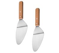 Kichvoe Espátula para Pizza Fácil de Usar Mango Antideslizante de Acero Inoxidable Pala Triangular Ergonómica Juego de 2 Piezas para Restaurantes y Pizzerías