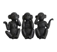 Kichvoe Estatua De 3 Monos Sabios Escuchar No Ver No Hablar No Verdades Malvadas Figuritas De Mono Escultura De Mono De Sabiduría para El Hogar Decoración Fengshui Trae Buena Suerte