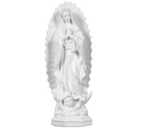 Kichvoe Estatua de la Virgen María, Figurina de Resina de la Virgen María, Escultura Religiosa Católica, Blanca, 19 cm para Decoración del Hogar, Iglesia, Oficina, Interior/Exterior