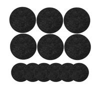 Kichvoe Estera Antideslizante de Fieltro para Platos y Sartenes, Protectores para Cocina en Negro, 12 Piezas para Almacenamiento y Protección Duradera