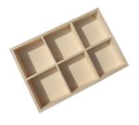 Kichvoe Estuche de Almacenamiento de Madera de Pino con 6 Compartimentos, Caja Organizadora para Crayones y Barras de Pintura, Tamaño 24x16x8 Cm, Portátil y Multifuncional para Oficina
