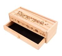 Kichvoe Estuche de Madera de Doble Capa para Lápices y Tizas | Organizador Rectangular Tapa, Diseño Simple para Aula y Cajones, Almacenamiento Portátil y Ordenado