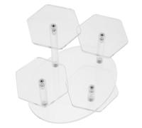Kichvoe Expositor de Acrílico Transparente para Joyas Cuatro Niveles Diseño Escalonado Instalación Organizador de Mesa para Hogar y Oficina