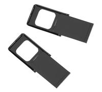 Kichvoe Fundas Adhesivas para Cámara Web de Portátil y Tableta, 2 Piezas Negras de Aleación de Aluminio, Diseño Delgado y Portátil para Privacidad en Reuniones y Viajes
