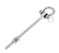 Kichvoe Gancho de Fijación para Hamaca, Gancho para Colgar Hamaca de Acero Inoxidable Plata, Anilla Desmontable para Columpio, para Kits de Columpio y Correas Colgantes, Porches E