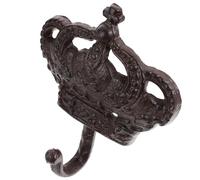 Kichvoe Gancho de Hierro Forjado Vintage para Pared, Gancho Único Diseño de Emblema, Resistente y Decorativo para Abrigos, Bolsos, Sombreros y Llaves, Adecuado para Organización en Hogar