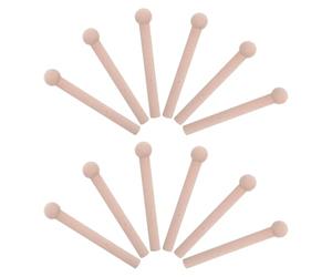 Kichvoe Ganchos de Almacenamiento Madera Maciza 12 Piezas para Tableros Perforados 25X130X15Mm Ideales para Colgar Herramientas en Estudio y Espacio de Trabajo