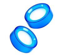 Kichvoe Humidificador de Dedos para Contar Dinero Esponjas Redondas Azules de Plástico y Esponja, Paquete de 2 para Tareas Financieras y Oficinas, Fácil de Limpiar y Mejorar Eficiencia