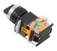 Kichvoe Interruptor Selector Giratorio de Leva Rotatorio con Bloqueo Autoretención Interruptor de Transferencia de Posiciones Equipo Eléctrico Compatible Acv Montaje Panel para Control