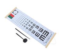 Kichvoe Juego de 3 Piezas Tabla Optométrica de Plástico Irrompible para Examen Visual en Casa Iniciales Gráfico Visual de Pared Puntero Manual Ocular para Adultos y Herramienta