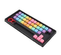 Kichvoe Juego de 37 Teclas OEM para Teclado Mecánico, Abs Coloridas en Estilo Arcoíris, Compatibles con Interruptores de Cruz, Diseño Pbt Duradero, Adecuado para Personalización