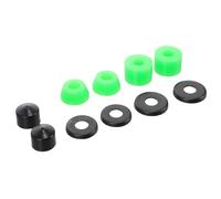 Kichvoe Juego de Amortiguadores para Patineta Longboard, Almohadillas a Prueba de Golpes de Pu Verde, Tamaño Mediano, Piezas de Repuesto para Bujes de Camión, Mejora Amortiguación