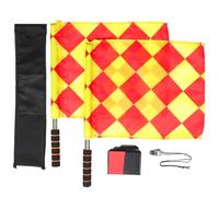 Kichvoe Juego de Banderas de Árbitro de Fútbol Silbato Metálico Portátil y Resistente al Óxido con Tarjetas Roja y Amarilla para Partidos y Entrenamiento Deportivo