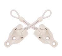 Kichvoe Kit de Repuesto para Persianas Enrollables Amarres Elásticos de Plástico Beige, Práctico y Sencillo, 2 Juegos para Montaje Exterior y Protección contra Viento