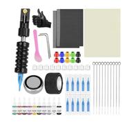 Kichvoe Kit de Tatuajes para Principiantes, Herramientas para Practicar Tatuajes, Portalápices Multifunción, Aleación de Aluminio, Silicona y Plástico, para DIY y Mochila