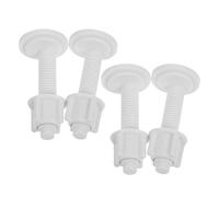 Kichvoe Kit de Tornillos de Expansión Aplicables con 4 Piezas Tornillos de Plástico Pp para Reparación y Fácil Mantenimiento para Asiento de Inodoro Blanco