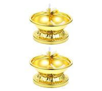 Kichvoe Lámparas de Aceite de Aleación Ajustables 3,6 Pulgadas, Juego de 2 Piezas, Lámparas Vintage para Uso Interior, Suministros Budistas para Meditación y Decoración del Hogar