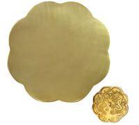 Kichvoe Latón Dorado Espejo Bagua Chino Orificio Colgante