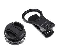 Kichvoe Lente Macro para Teléfono Móvil 37 MM Clip de Lente para Uso en Fotografía de Primer Plano y Gran Angular para Smartphones Aumento 15X 4K Color Negro Resistente