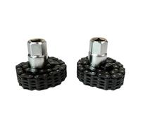 Kichvoe Llave y 44 Secciones para Filtro de Diseño Ajustable de Doble Cadena en Acero Negro para Motos y Bicicletas