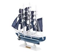 Kichvoe Modelo de Barco de Madera 24 Cm, Decoración Náutica Vintage para Hogar y Oficina, Adorno de Escritorio Artesanía Marinera, Coleccionable Decorativo para Sala y Estilo Aleatorio