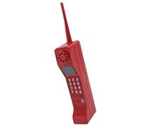 Kichvoe Modelo de Teléfono Fijo Sobremesa Vintage de Hierro Rojo para Decoración Retro, Accesorio Adecuado para Coleccionistas y Ropa Años 80