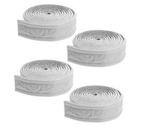 Kichvoe Moldura Autoadhesiva de Pvc Flexible para Pared 4 Cm Ancho, Protector de Esquina y Zócalo, Cinta Decorativa Pelable para Techo y Moldura de Espejo, 4 Rollos 2,3 M Cada Uno,